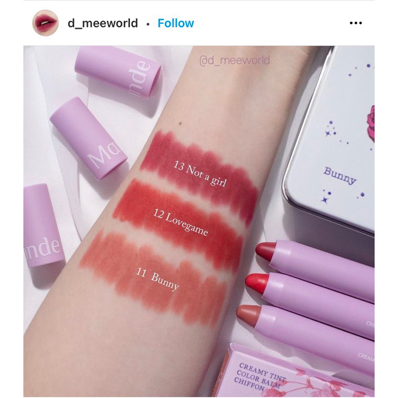 Son bút chì Mamonde màu 12-đỏ hồng