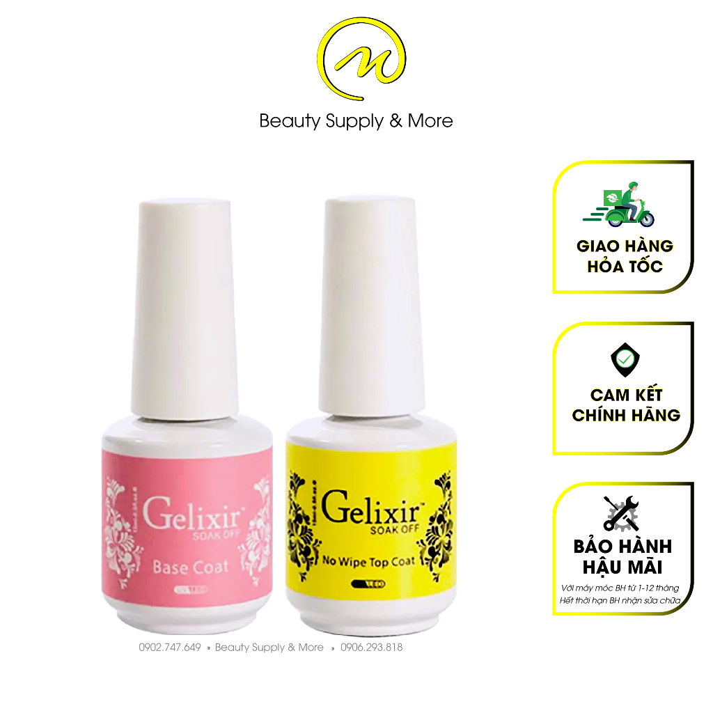 Sơn Gel Base Top Gelixir/SND hàng Mỹ