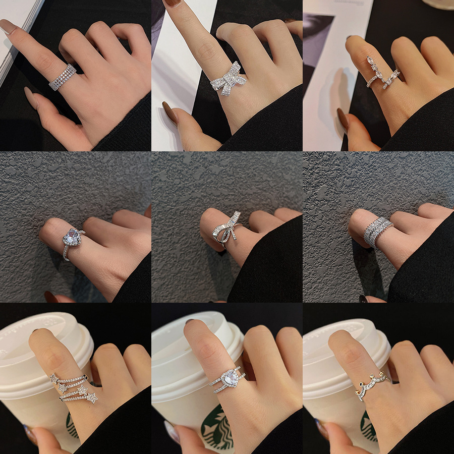 Nhẫn bạc titan đính đá cao cấp kiểu dáng thanh mảnh trẻ trung dành cho nữ - Jewelry3223store