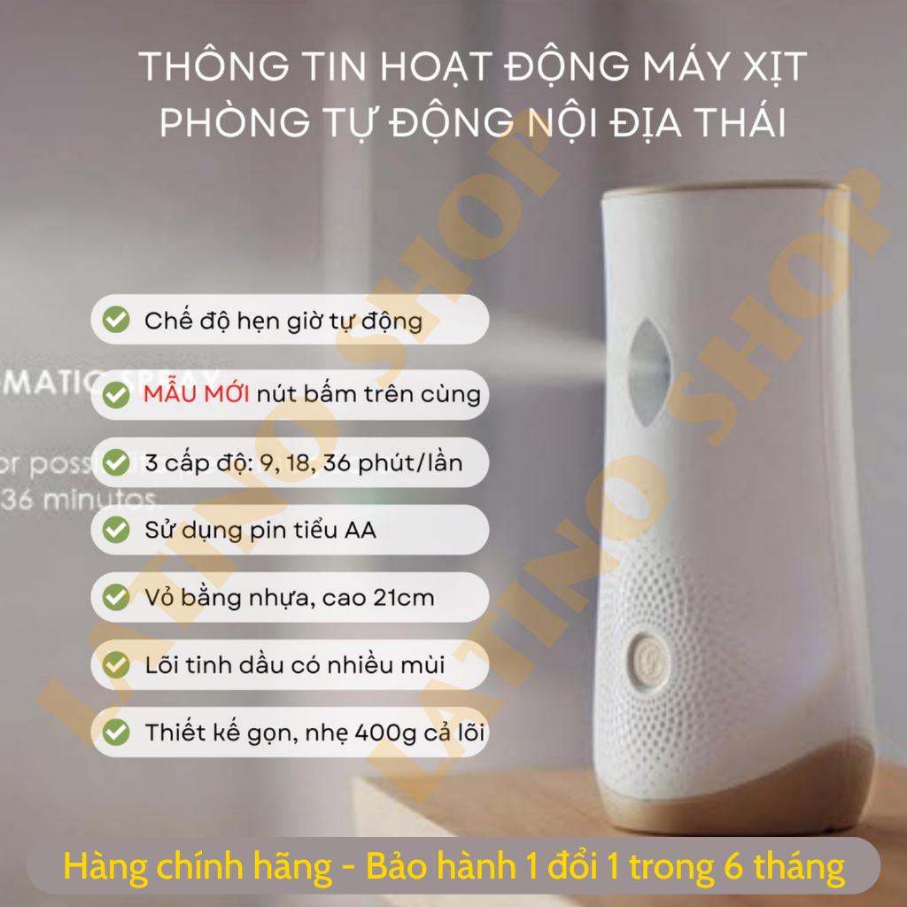 Máy Xịt Thơm Phòng Tự Động GLADE 7 Hương Thơm Dịu Nhẹ, Thay Lõi 269ml,