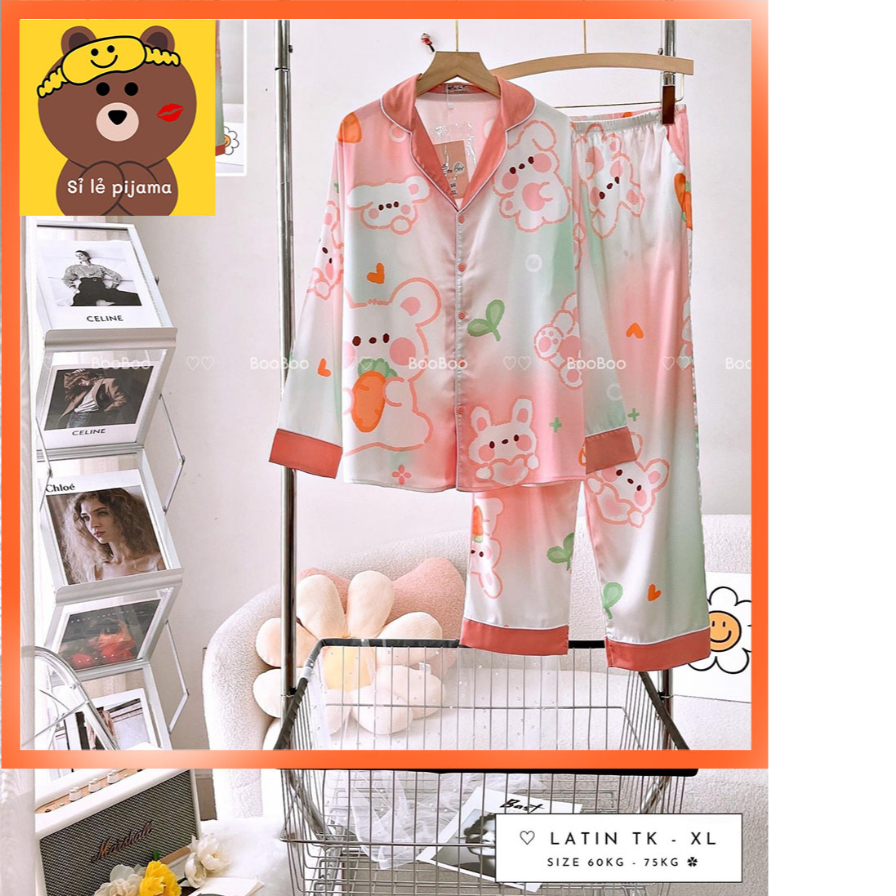 ĐỒ BỘ PIJAMA - HÀNG CAO CẤP IN 3D_ TAY DÀI LỤA LATIN XL - BIGSIZE FORM 65-72KG
