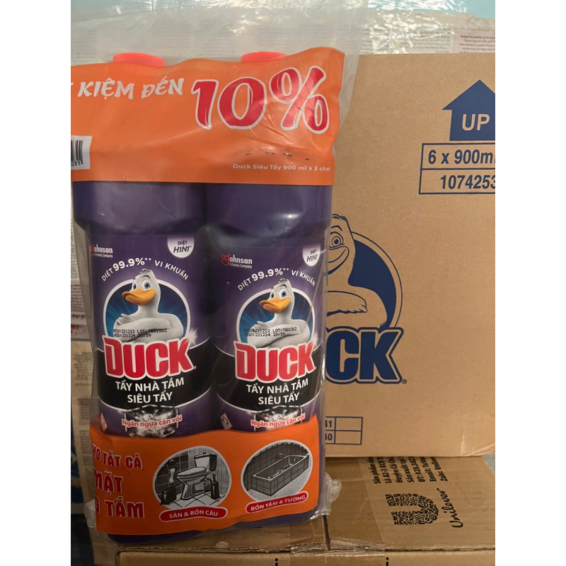 Tẩy nhà tắm Vịt Vuông Tím Duck 900ml