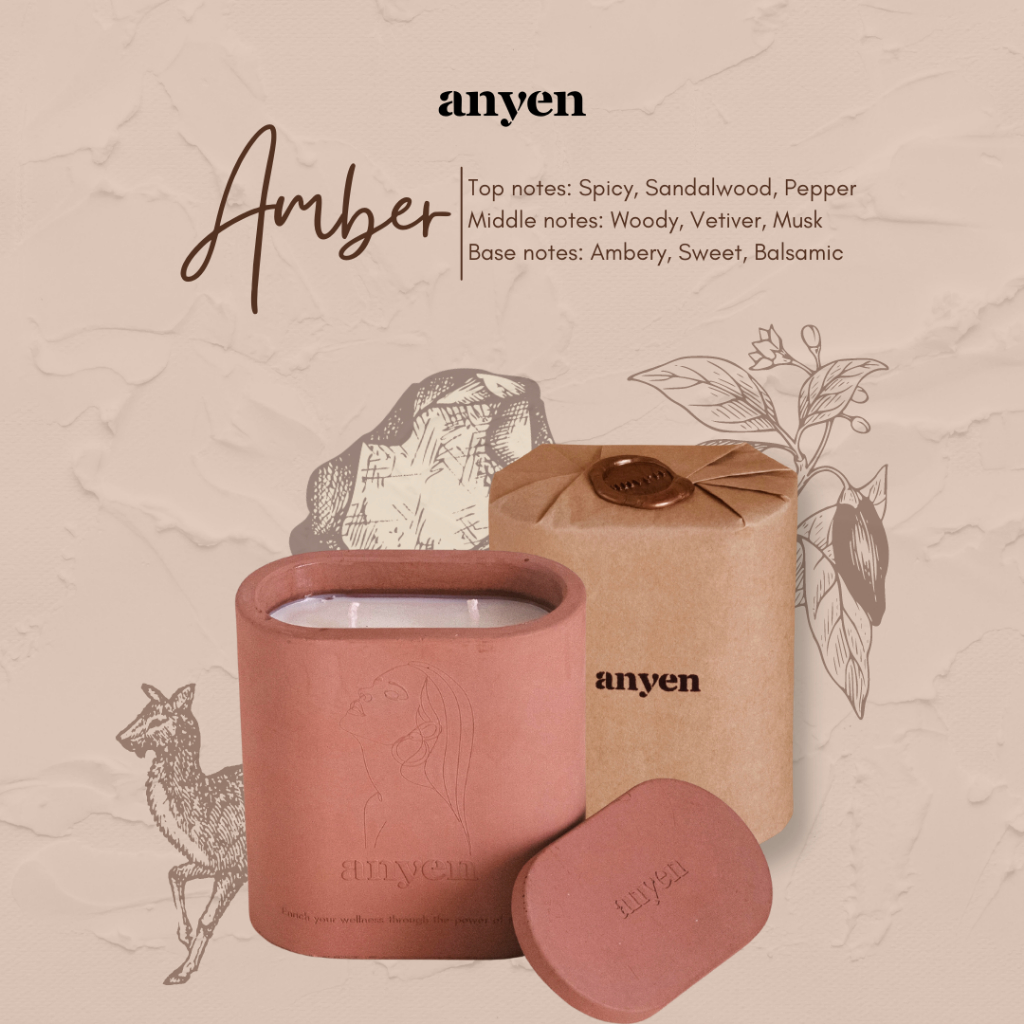 Amber - Nến thơm (scent of Warm Amber / hương Hổ Phách)