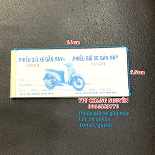 Phiếu gửi xe gắn máy