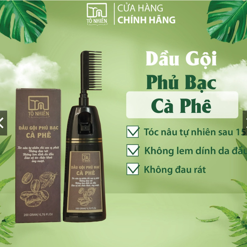 Dầu gội phủ bạc Tô Nhiên 200g - Cà Phê date 06.2024