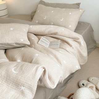 Bộ chăn ga cotton Hàn màu pastel