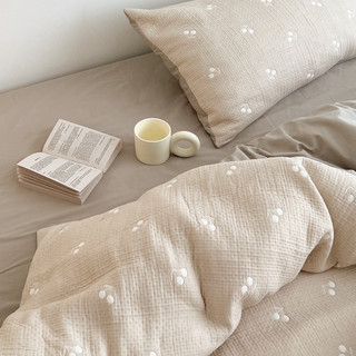 Bộ chăn ga cotton Hàn màu pastel