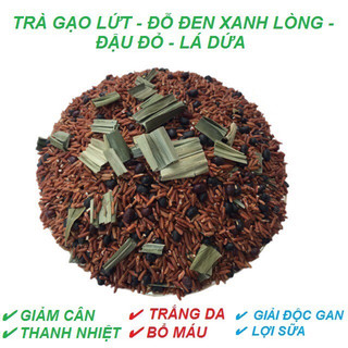 1kg trà đậu đen gạo lứt lá dứa rang tay