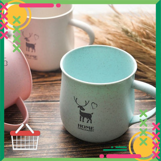 [LD121] [Giá hủy diệt] Cốc nhựa Hokori 350ml - Ly cốc uống nước có quai cầm hình hươu dễ thương Lights Decor 1977