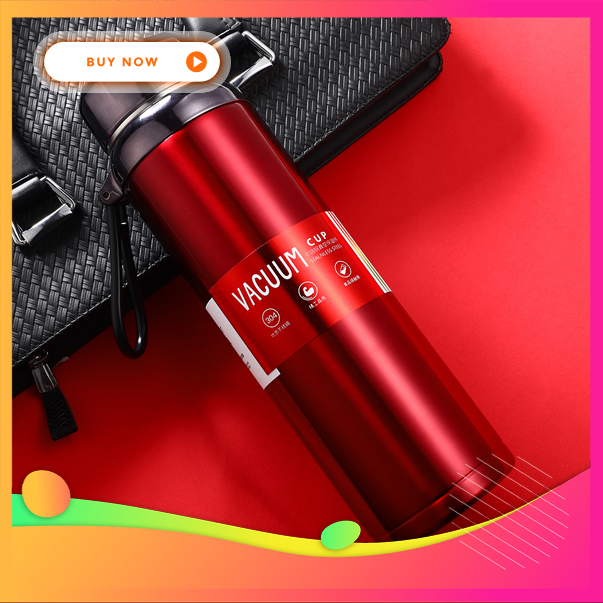 Bình Giữ Nhiệt Inox 304 FASHION Cao Cấp 4 Lớp Có Nắp Lọc Trà Lõi Thép Không Gỉ Nano Tech 2077