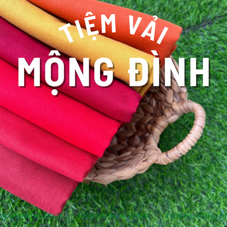Vải Linen Tone Đỏ Cam Vàng