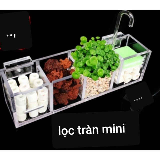 Lọc tràn mika siêu đẹp SIZE TO 5-7 NGĂN - Máng lọc tràn bể cá