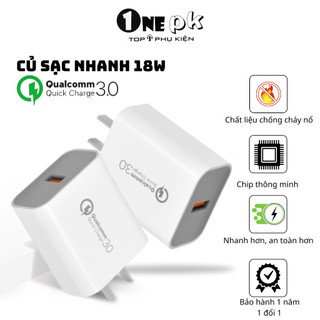 Củ sạc nhanh 18w qualcomm 3.0 bảo vệ pin không nóng máy