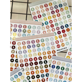 Sticker Alphabet - Sticker chữ cái, số và kí hiệu - Mina studio