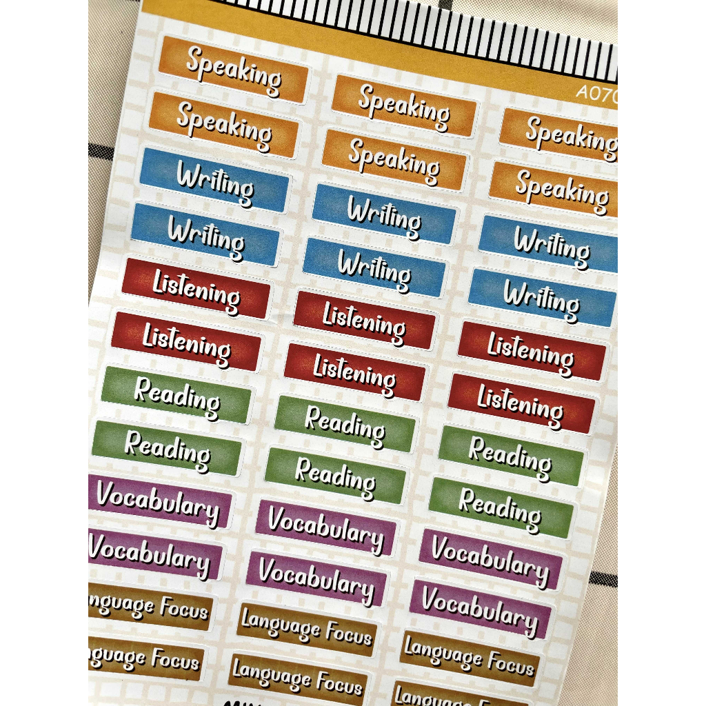 Sticker English - Sticker môn Tiếng Anh - Mina.studio