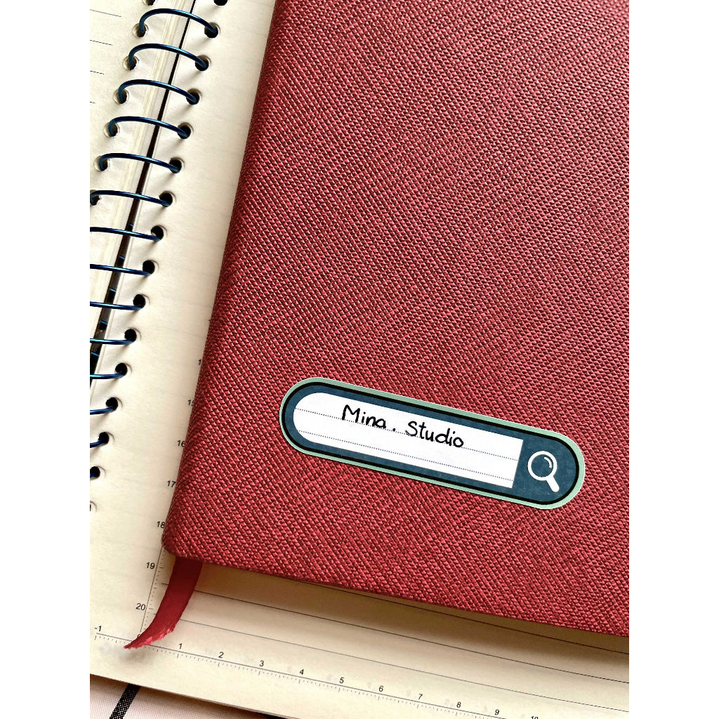 Sticker dán nhãn tên in tên theo yêu cầu thiết kế theo search từ khóa,  - Mina.studio