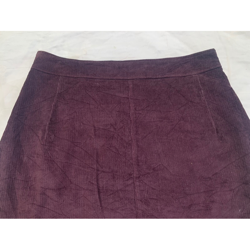 Chân váy chữ A V1304 size lớn cạp bản to chất nhung tăm không bạc 2hand Nhật si ảnh thật