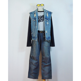 Set nam 🤟🏽 vintage set, gile jean, quần jean, 2hand