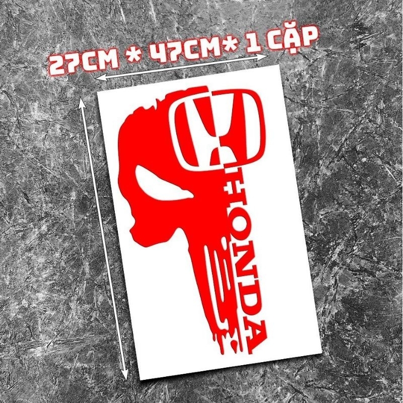 DECAL TEM LÔGÔ TRANG TRÍ CHỮ HONDA DÁN XE ÔTÔ PHONG CÁCH CỰC CHẤT