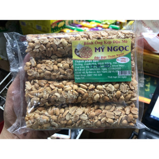Bánh Kẹo ống kẹp đậu mè Bánh ống đậu phộng Bánh ống lạc vừng Mỹ Ngọc 200g