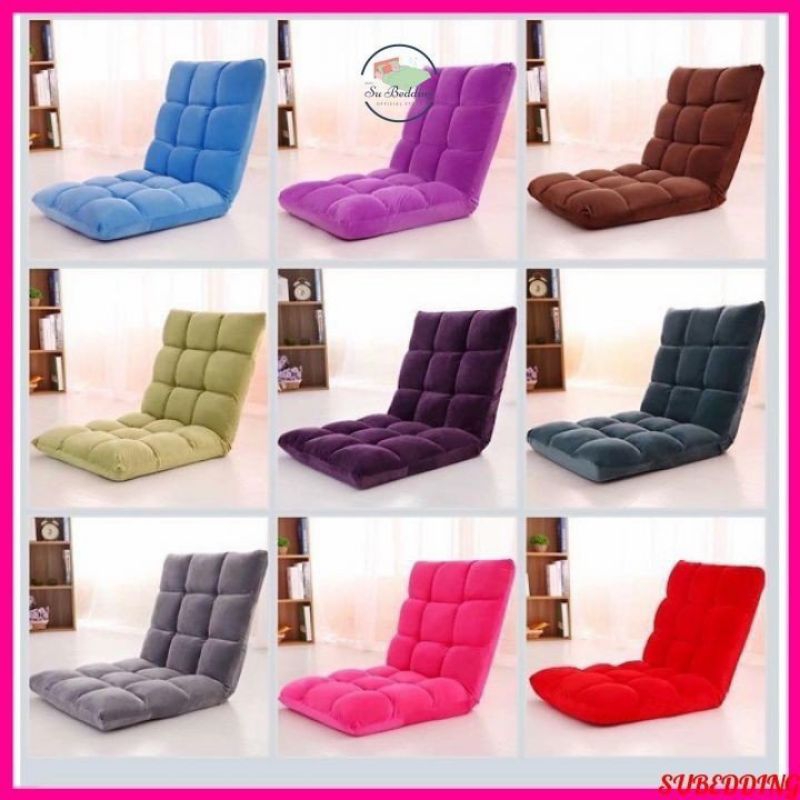 Ghế Bệt Tựa Lưng Tatami kiểu nhật điều chỉnh 5 cấp độ, Vỏ Nhung Cực Mịn Ko Bị Xẹp