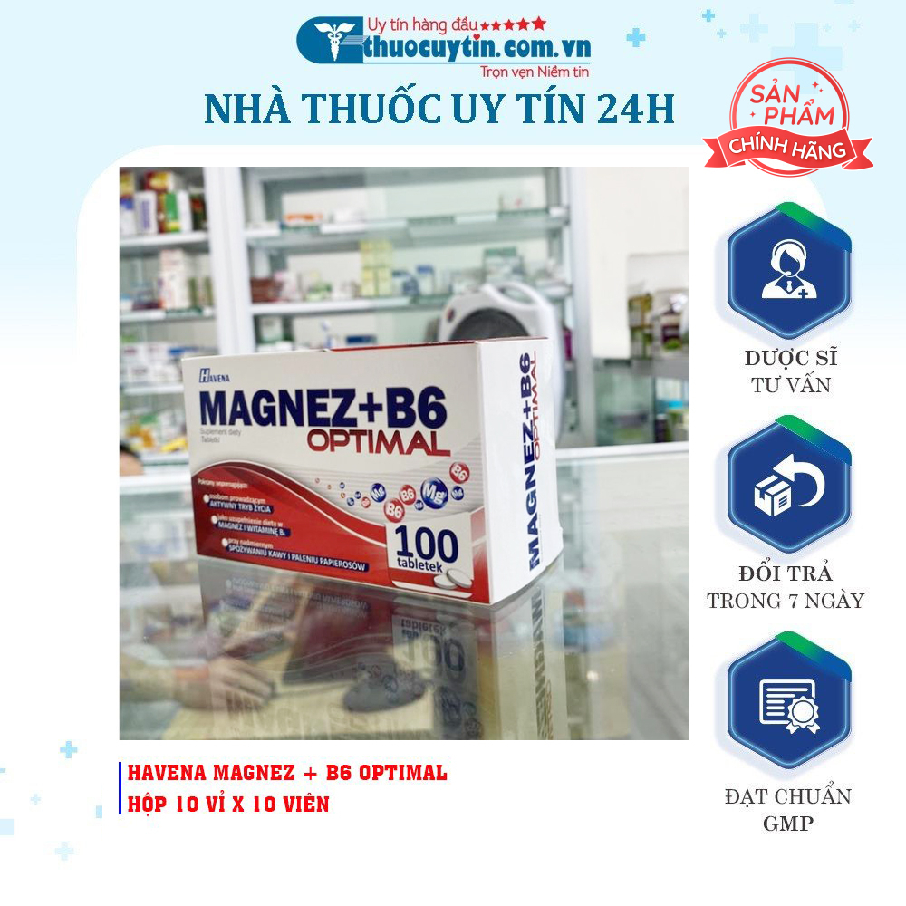 Magnez + B6 Optimal bổ sung vitamin giảm căng thẳng mệt mỏi