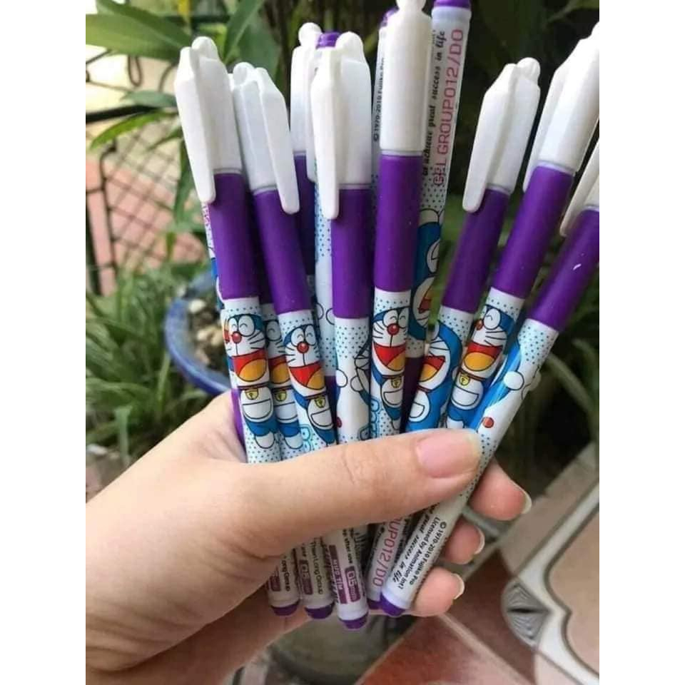 Combo 10 Bút Gel Doremon Thien Long -012, Bút bi nước cho bé . Tặng Chun tóc XOẮN nhỏ nhắn cho bé yêu