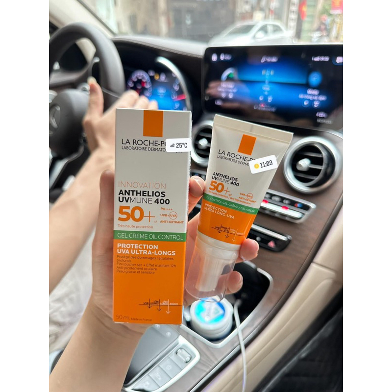Kem chống nắng La Roche Không mùi Anthelios Uvmune 400 Oil Control Gel-Cream SPF 50+ 50ml