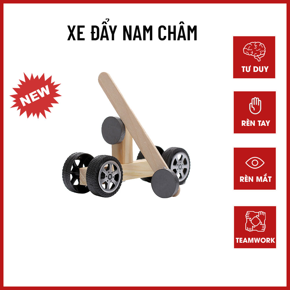 Đồ chơi giáo dục xe đẩy nam châm, đồ chơi stem, đồ chơi thông minh cho trẻ mầm non, tiểu học.