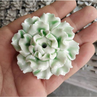 Đĩa hoa gốm mini cắm nhang trầm