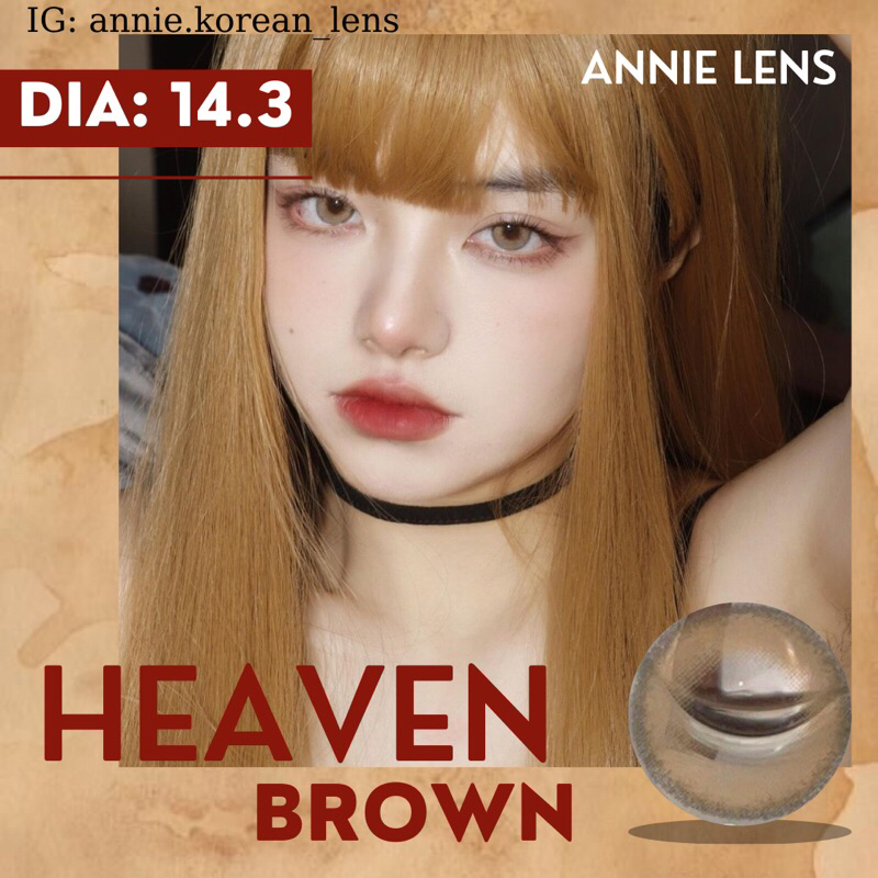MỘT ĐÔI KÍNH ÁP TRÒNG MÀU NÂU TÂY HEAVEN BROWN LENS CÓ ĐỘ CẬN KOREA HÀN QUỐC SIÊU ÊM SIÊU MỀM