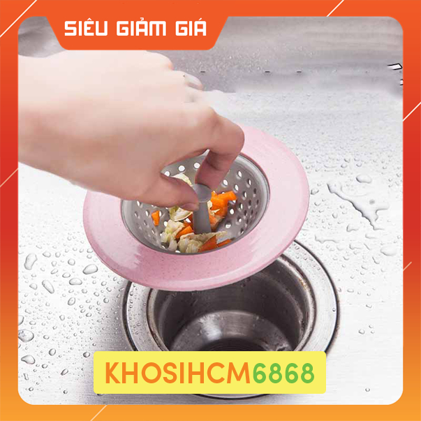 Phễu lọc rác silicon dùng chặn rác, vụn thực phẩm ở bồn rửa chén và chặn tóc Khosigiadunghcm6868