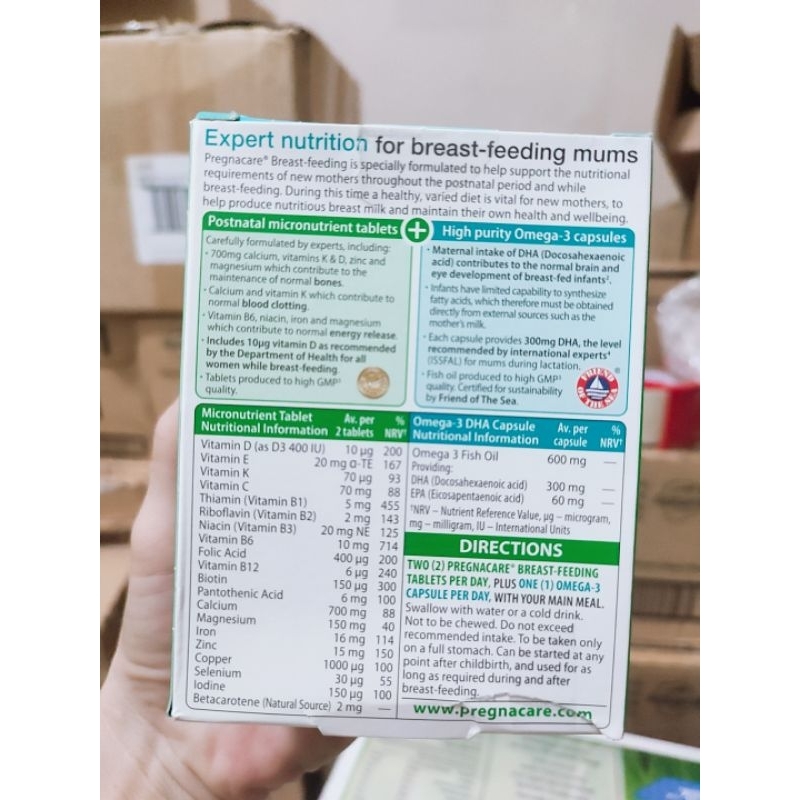 Vitamin Pregnacare Breast-feeding Sau sinh