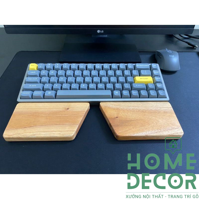Kê tay bàn phím hai mảnh gỗ, kê tay hai mảnh gỗ tự nhiên HomeDECOR, Kích thước riêng vui lòng nhắn tin cho shop
