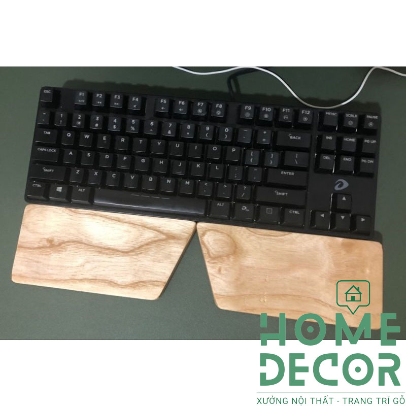 Kê tay bàn phím hai mảnh gỗ, kê tay hai mảnh gỗ tự nhiên HomeDECOR, Kích thước riêng vui lòng nhắn tin cho shop
