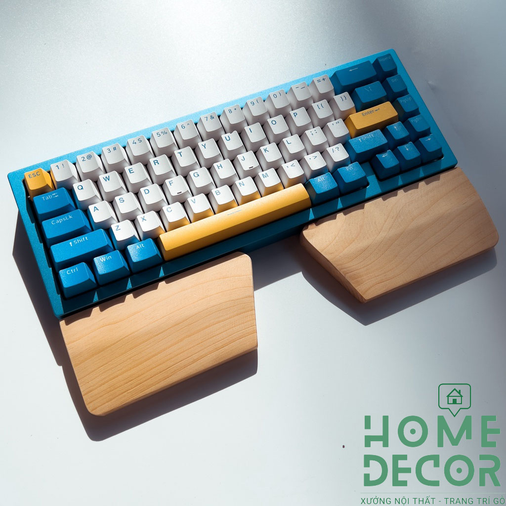 Kê tay bàn phím hai mảnh gỗ, kê tay hai mảnh gỗ tự nhiên HomeDECOR, Kích thước riêng vui lòng nhắn tin cho shop