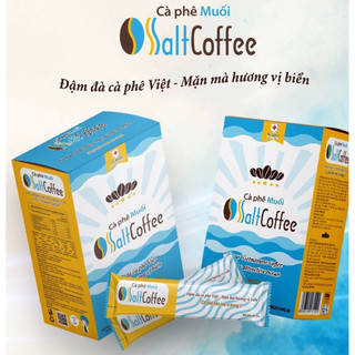 Hộp 9 gói cà phê muối - cà phê hòa tan 4 in 1 saltcoffee