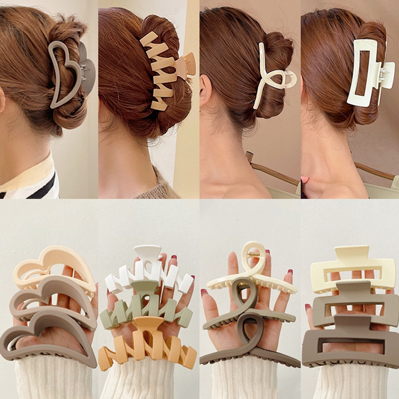 Kẹp Tóc Càng Cua Phong Cách Hàn Quốc I Kẹp Cá Mập Cỡ Lớn 11cm Nhám Thời Trang ( Vivan _ Cosmetics )