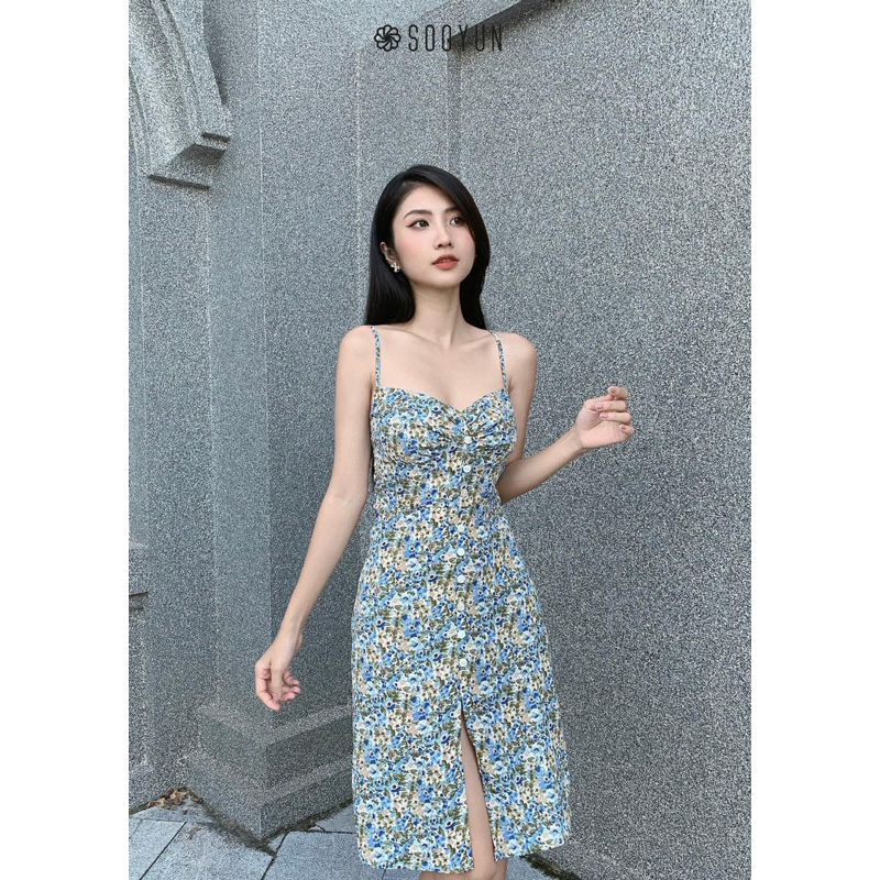 Đầm hoa nhí 2 dây hàng thiết kế cao cấp siêu đẹp