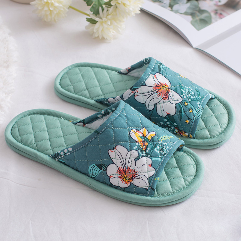 Dép vải cotton đi trong nhà, văn phòng, thấm hút mồ hôi, nhẹ nhàng êm ái