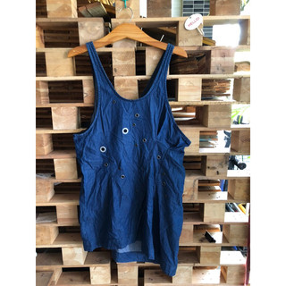D092.Đầm yếm denim hiệu Leshop szS- 2hand
