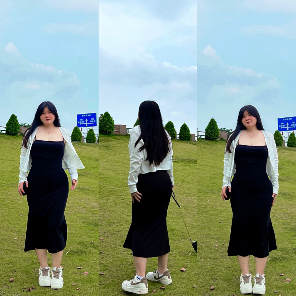 Set đầm đuôi cá kèm áo bigsize trẻ trung dịu dàng phong cách hàn quốc,Set váy ôm kèm áo bigsize