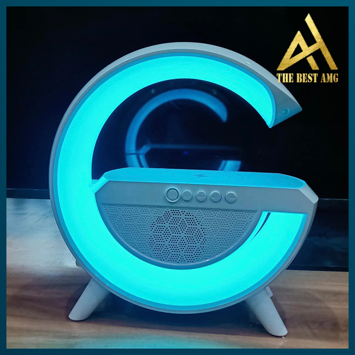 Loa Bluetooth Chữ G Kiêm Sạc Không Dây, Đèn Ngủ LED RGB BT2301 - Loa Máy Tính Bluetooth Trang Trí Decor Bàn Làm Việc