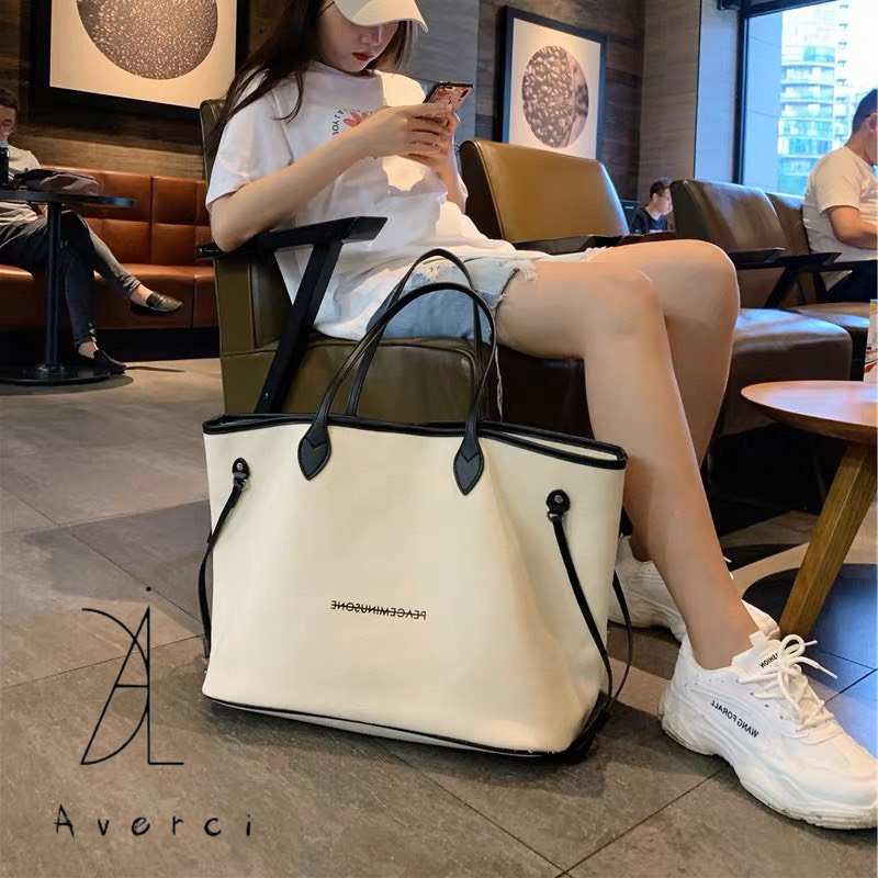 AVERCI Túi Xách Nữ, Túi Nữ Cầm Tay Big Size Thoải Mái Đựng Đồ Đi Chơi Đi Du Lịch 37x45x30cm AVC313558