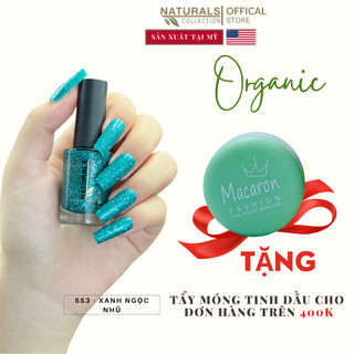 Sơn móng tay hữu cơ màu Xanh Ngọc Bích Có Nhũ USA NATURALS COLLECTION sử dụng được cho mẹ bầu và trẻ em - 7.5ml - 533