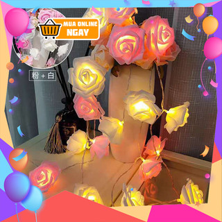 [HSP20] Đèn led trang trí Happyhome1977 🔥💧💖 [SIÊU XINH] 🔥💧💖 đèn trang trí kiểu hình hoa hồng màu hồng