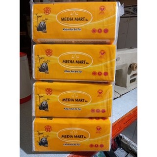 Combo 10 gói khăn giấy rút media 300 tờ/ 3 lớp