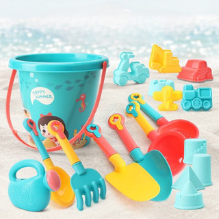 Xô đồ chơi xúc cát 18 chi tiết cho bé đi biển - set 18 món đồ chơi nhà tắm , đi biển cho bé