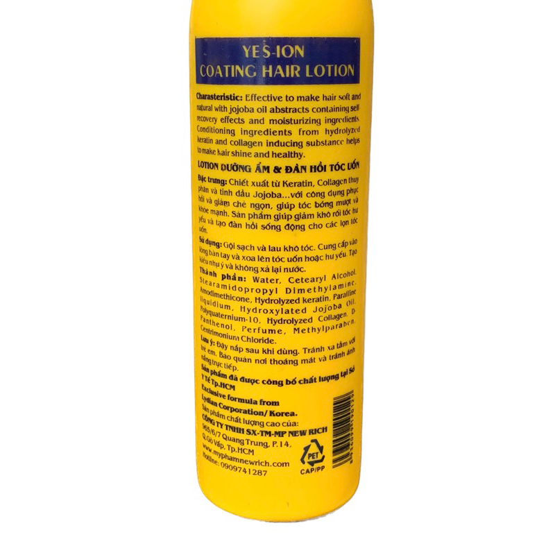 Lotion tạo lọn và dưỡng ẩm tóc uốn Yes-ion 250ml