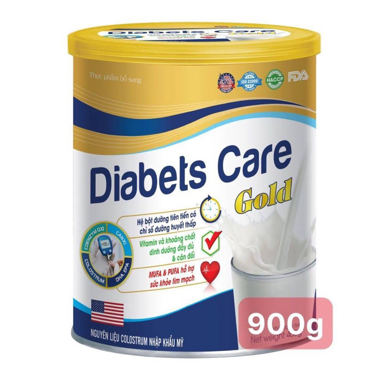 Sữa tiểu đường Diabets Care Gold 900g - Sữa dinh dưỡng cho người đái tháo đường - Tiểu đường